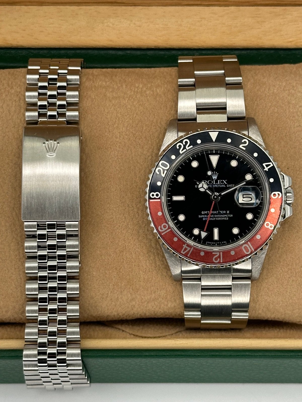 1987 Rolex GMT Master II “Coke” Fat Lady 16760 Black Dial w/RSC Card - Image 11
