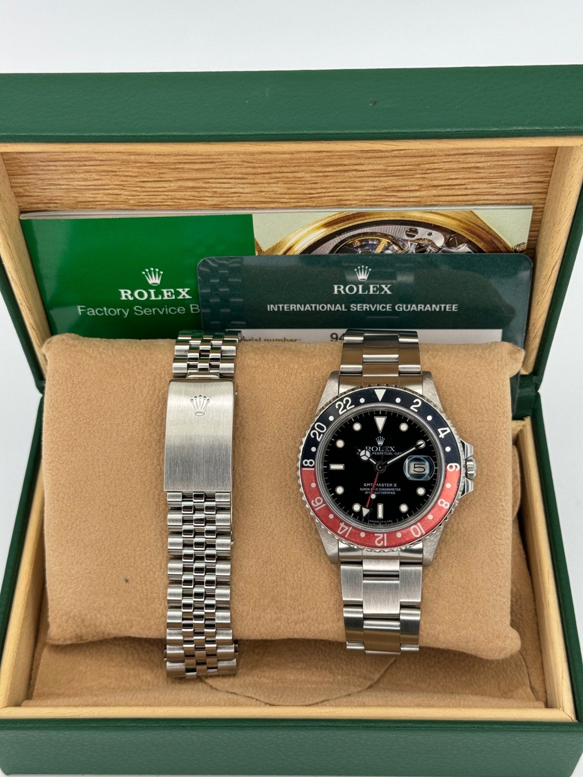1987 Rolex GMT Master II “Coke” Fat Lady 16760 Black Dial w/RSC Card - Image 13