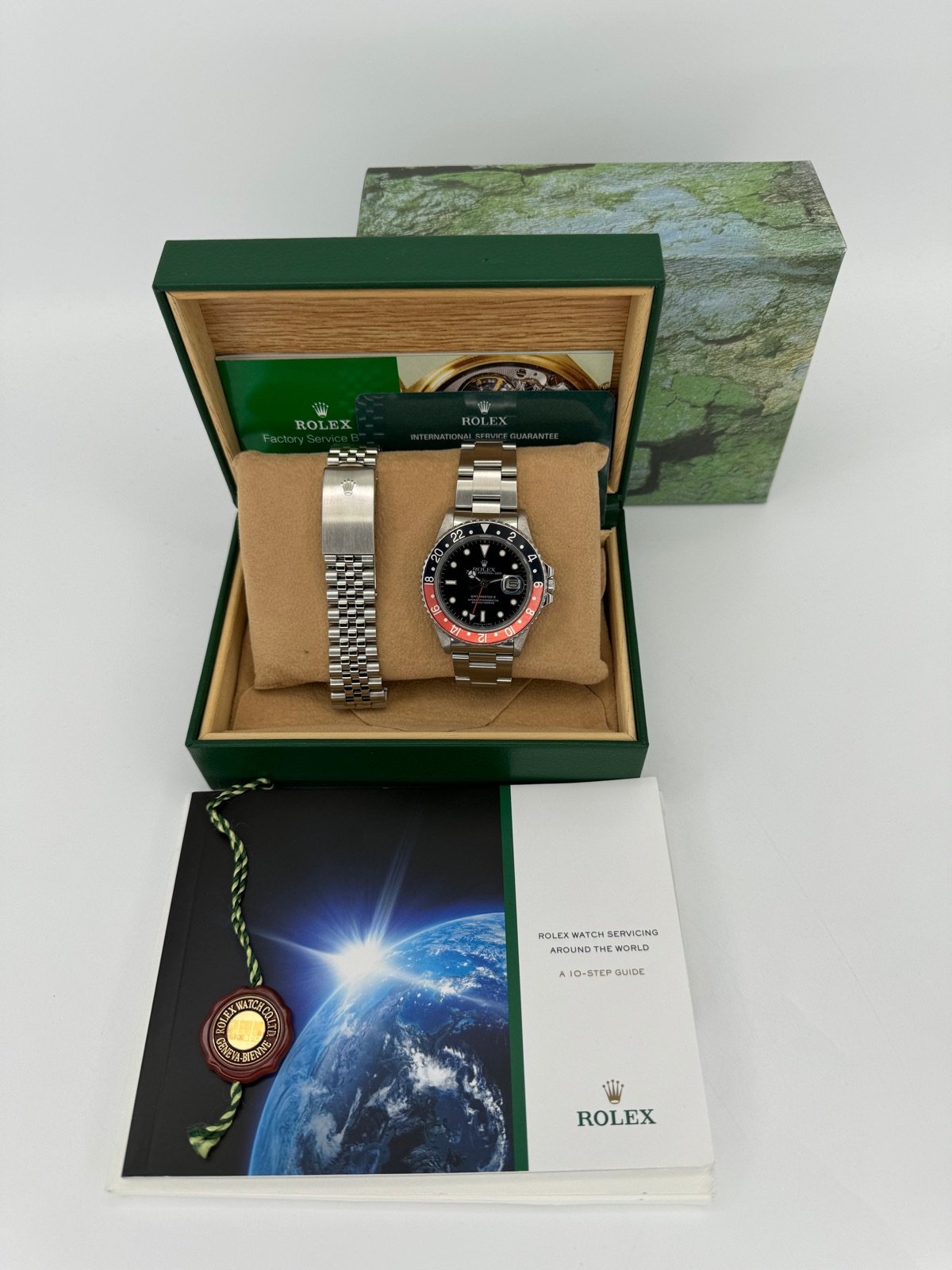1987 Rolex GMT Master II “Coke” Fat Lady 16760 Black Dial w/RSC Card - Image 14