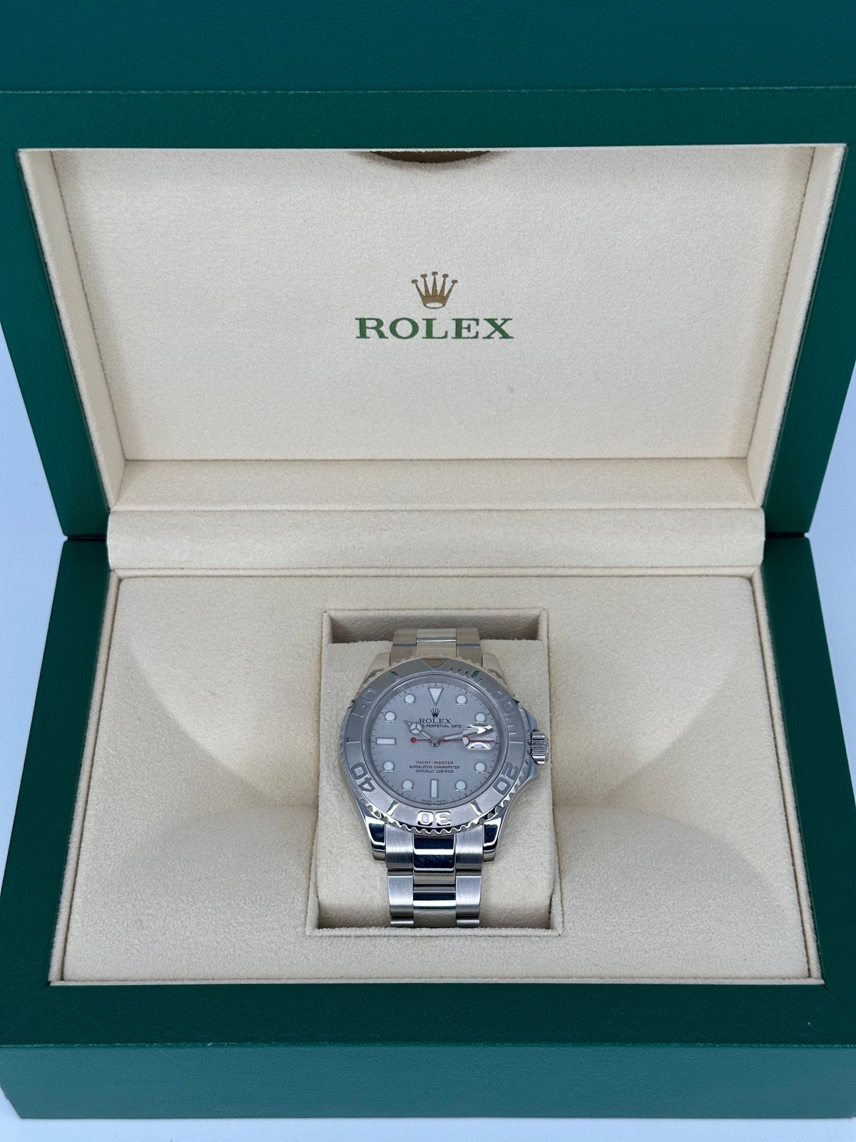2004 Rolex Yacht-Master 40mm 16622 Platinum Bezel and Dial - Image 11