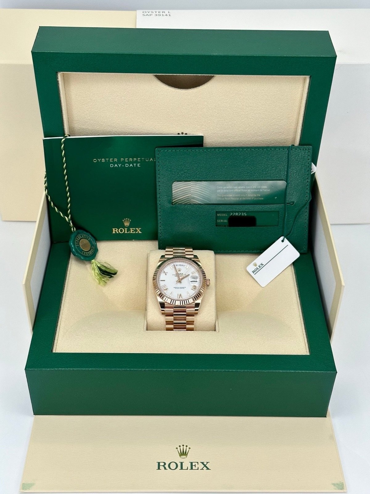 2024 Rolex Day-Date 228235 Presidential Rose Gold White Dial (Unworn) - Image 10