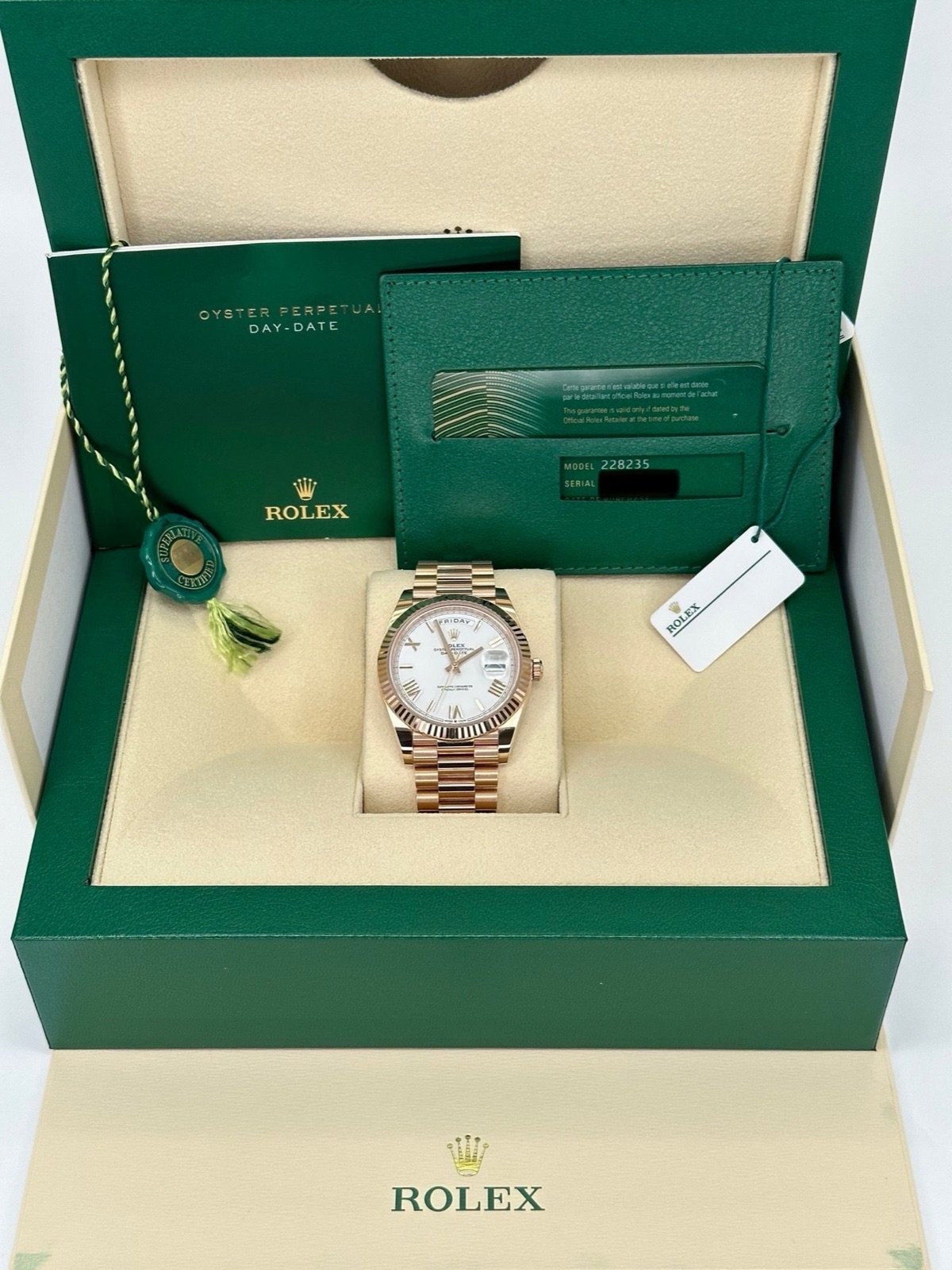 2024 Rolex Day-Date 228235 Presidential Rose Gold White Dial (Unworn) - Image 9