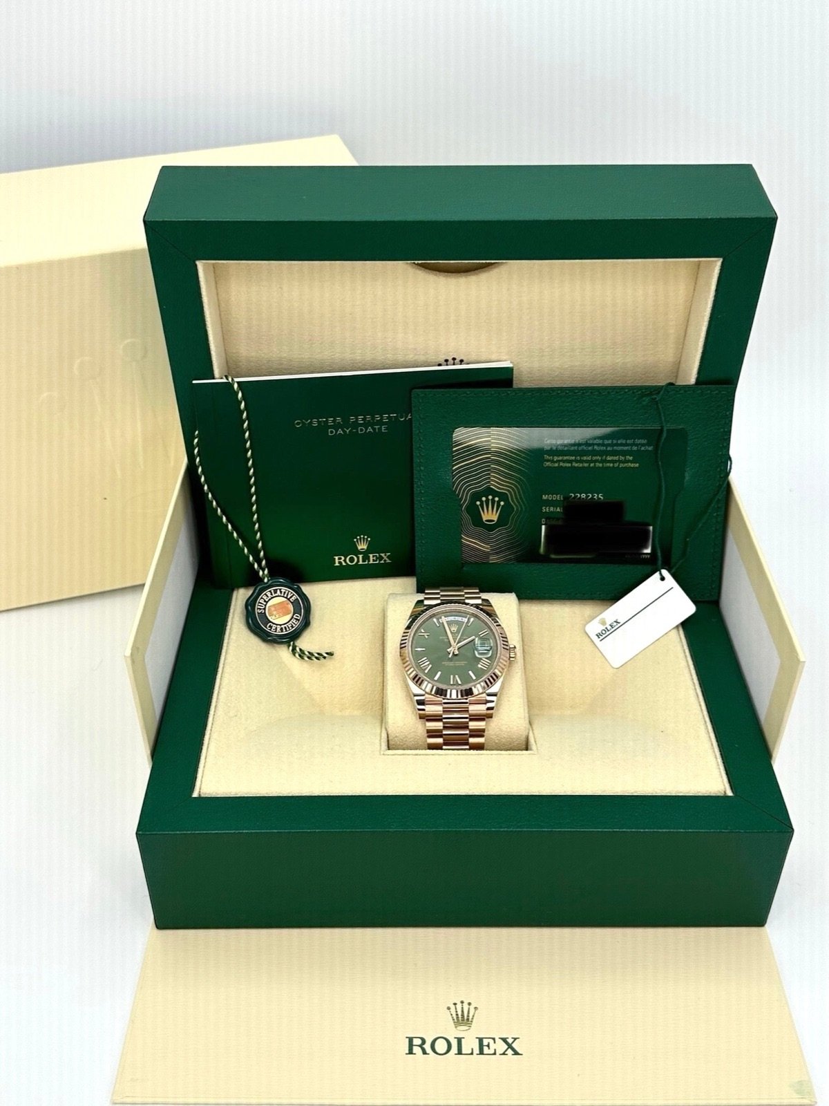 2024 Rolex Day-Date 40mm 228235 Presidential Rose Gold Olive Dial (Unworn) - Image 12