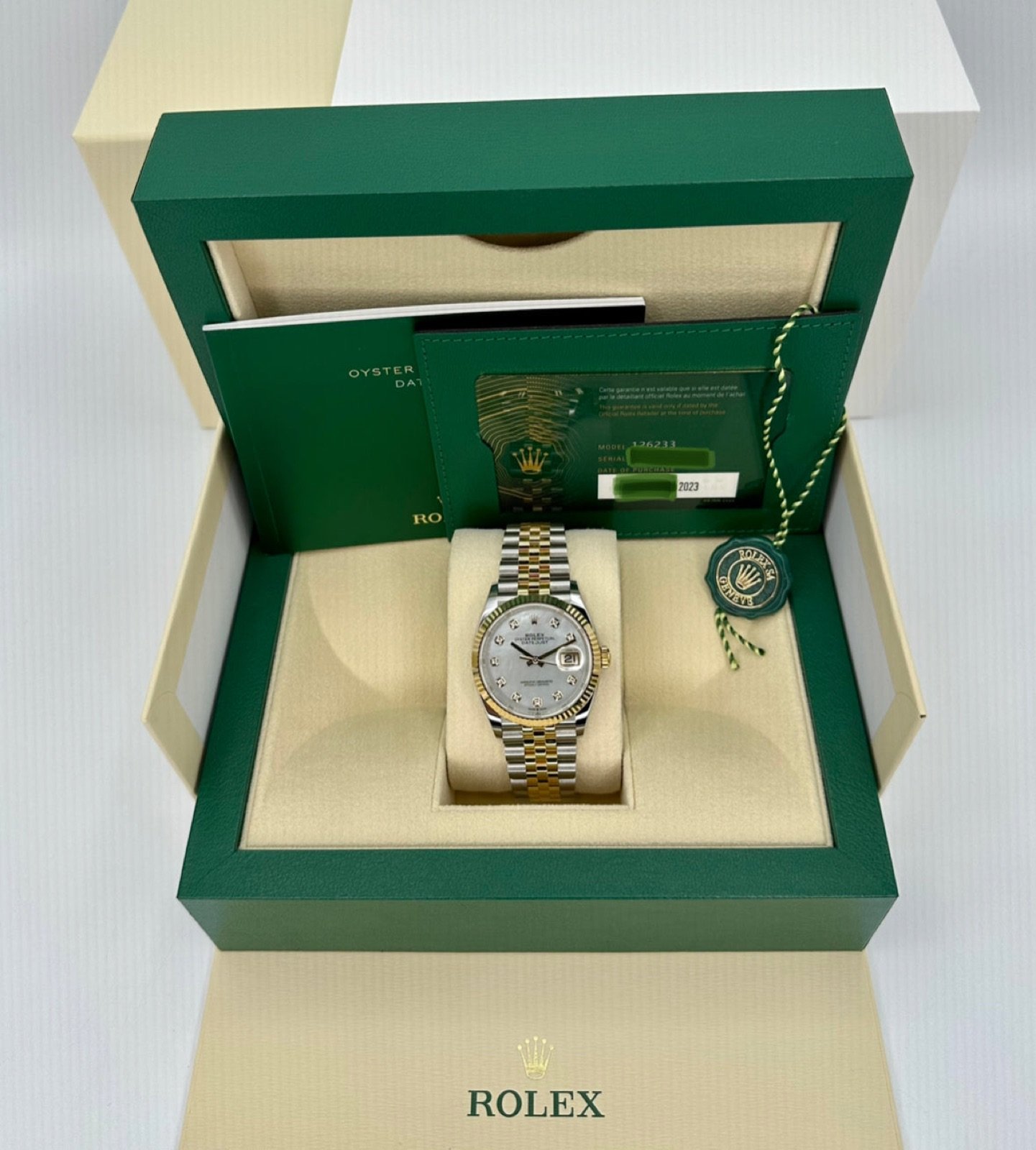 2023 Rolex Datejust 36mm 126233 Mother of Pearl Diamond Dial (Unworn) - Image 11