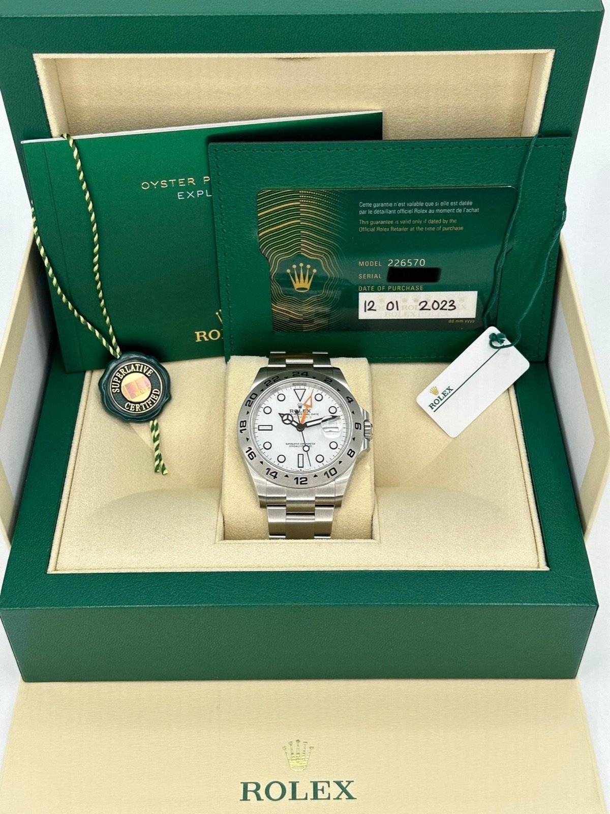 2023 Rolex Explorer II 42mm 226570 Polar White Dial (Unworn) - Image 11