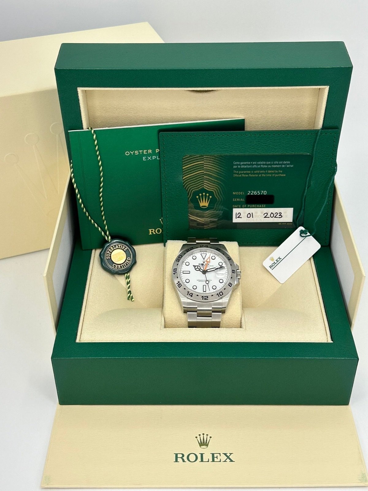 2023 Rolex Explorer II 42mm 226570 Polar White Dial (Unworn) - Image 12