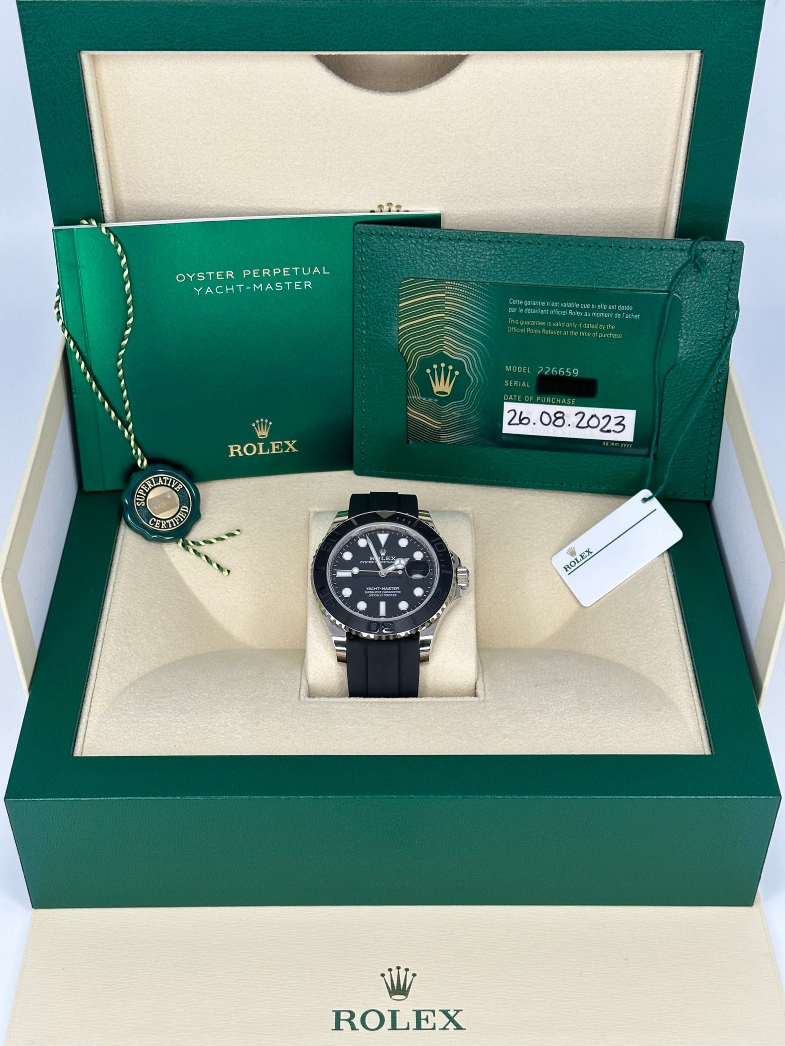 2023 Rolex Yacht-Master 42mm 226659 White Gold Oysterflex Black Dial (Unworn) - Image 11