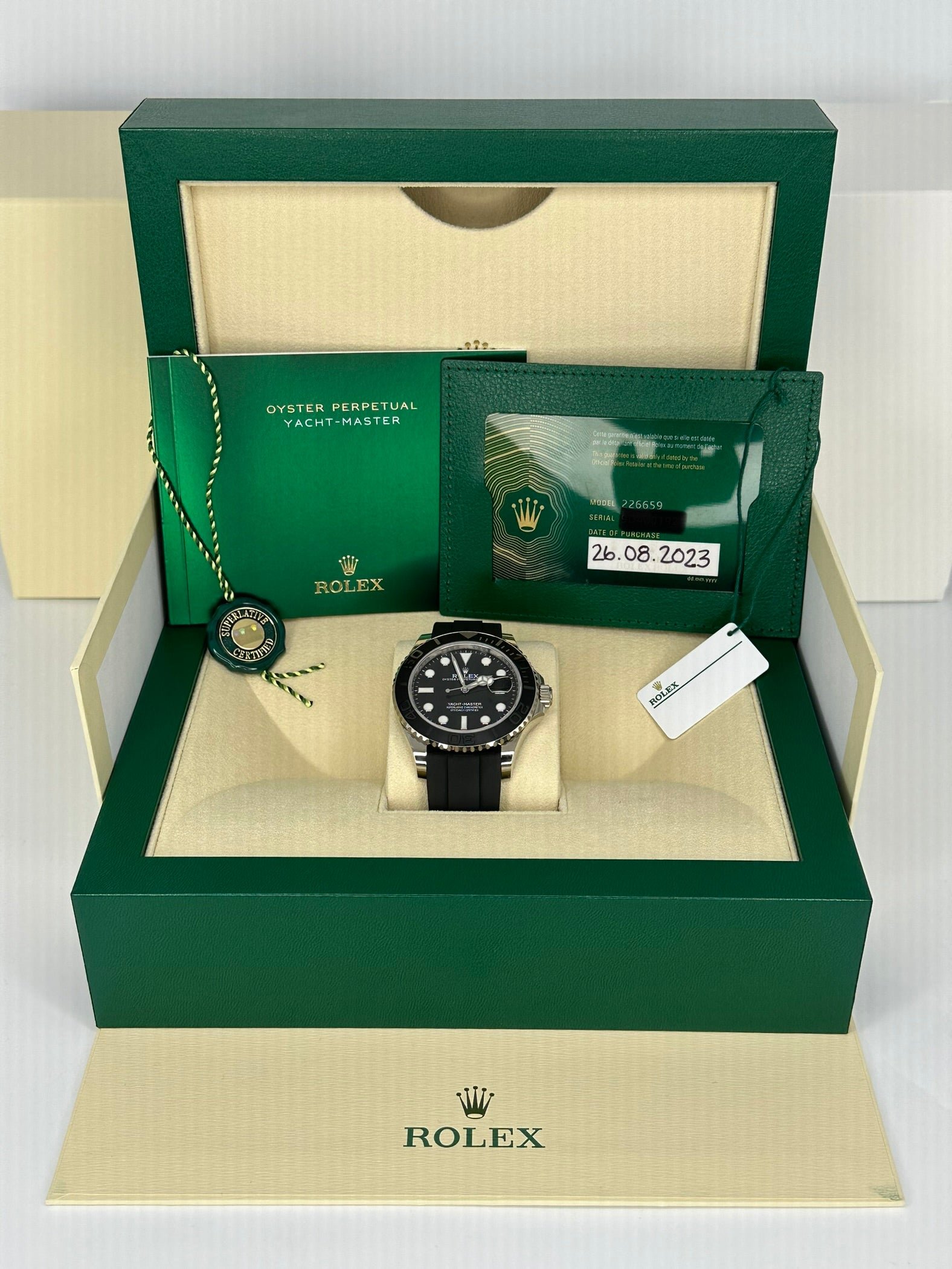 2023 Rolex Yacht-Master 42mm 226659 White Gold Oysterflex Black Dial (Unworn) - Image 12