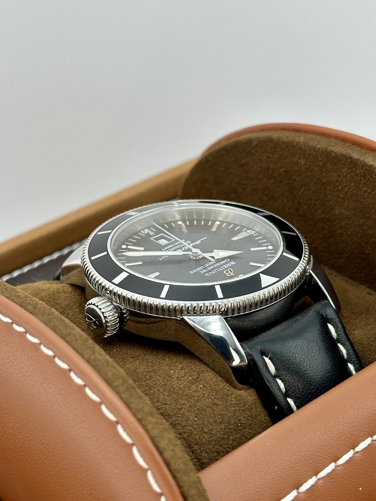 Breitling Superocean Heritage 46mm A17320 Stainless Steel Black Dial - Image 8