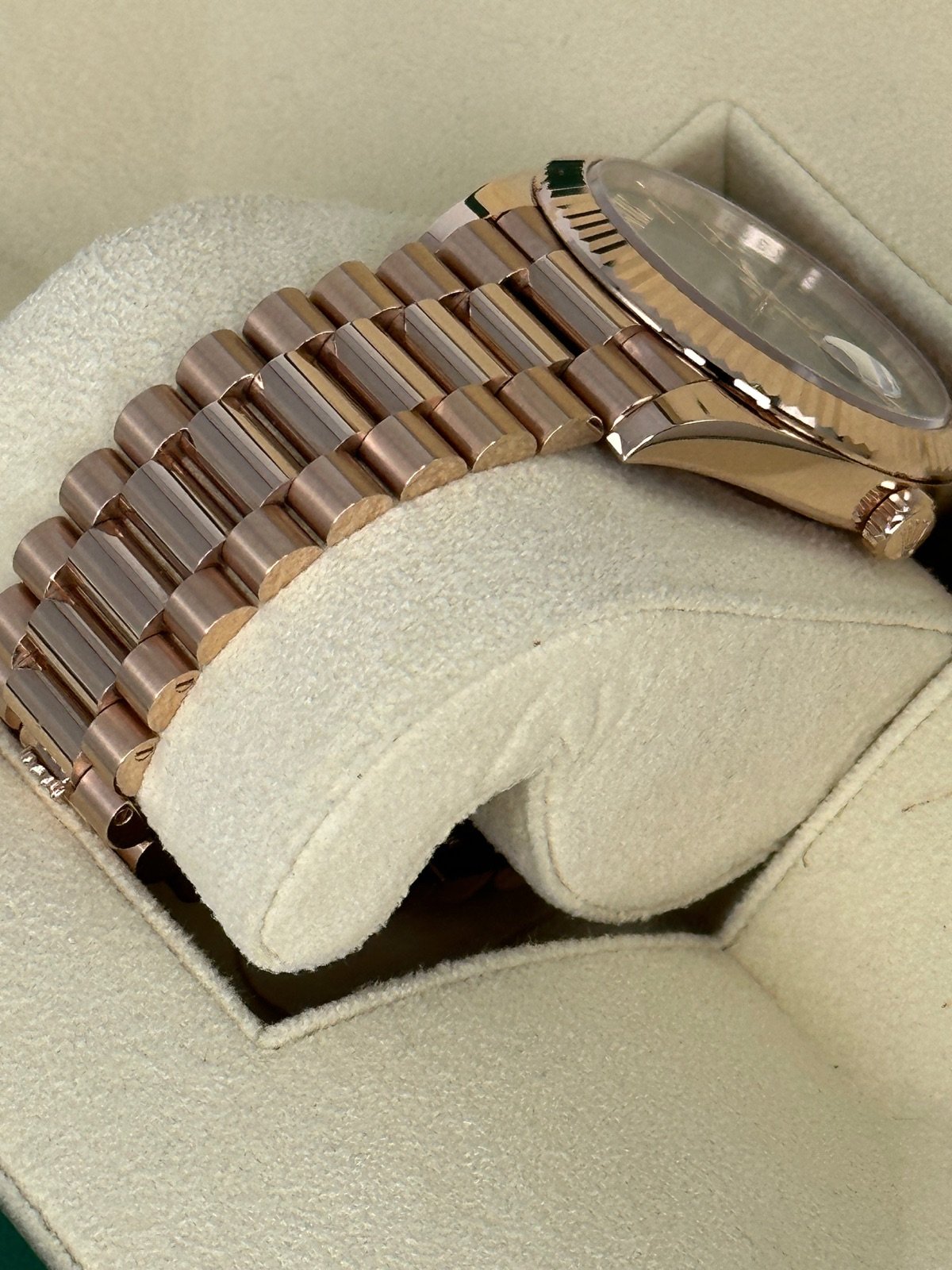2022 Rolex Day-Date 40mm 228235 Presidential Rose Gold Olive Dial - Image 5
