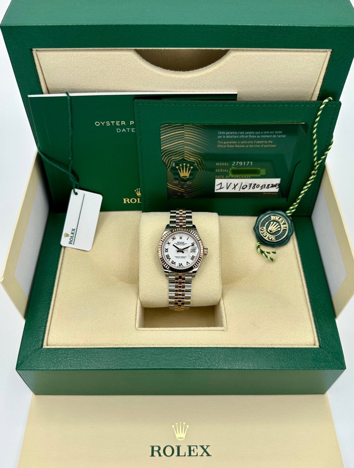 2023 Rolex Datejust 28mm 279171 TwoTone Jubilee Roman Numeral Dial (Unworn) - Image 11