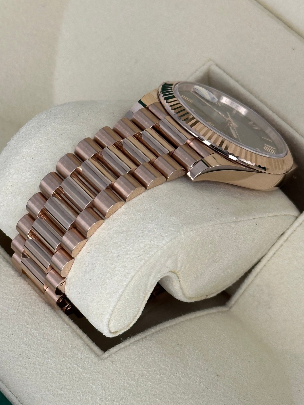 2022 Rolex Day-Date 40mm 228235 Presidential Rose Gold Olive Dial (Unworn) - Image 7