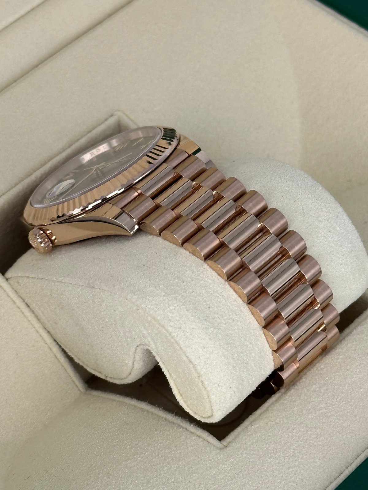 2022 Rolex Day-Date 40mm 228235 Presidential Rose Gold Olive Dial (Unworn) - Image 8