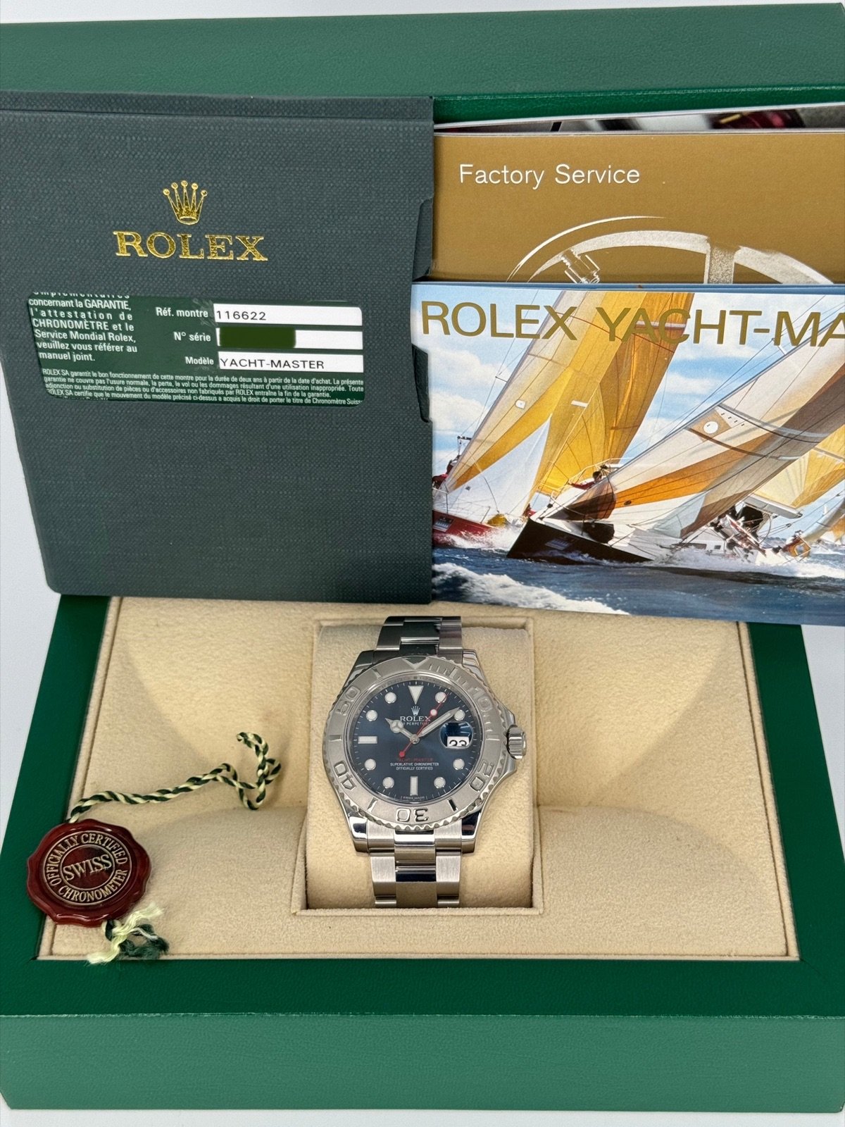 2019 Rolex Yacht-Master 40mm 116622 Stainless Steel Blue Dial - Image 11