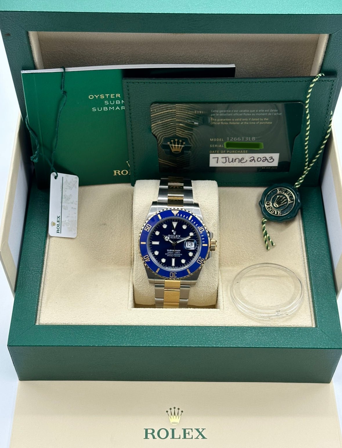 2023 Rolex Submariner “Bluesy” 41mm 126613LB Two-Tone Blue Dial (Unworn) - Image 2