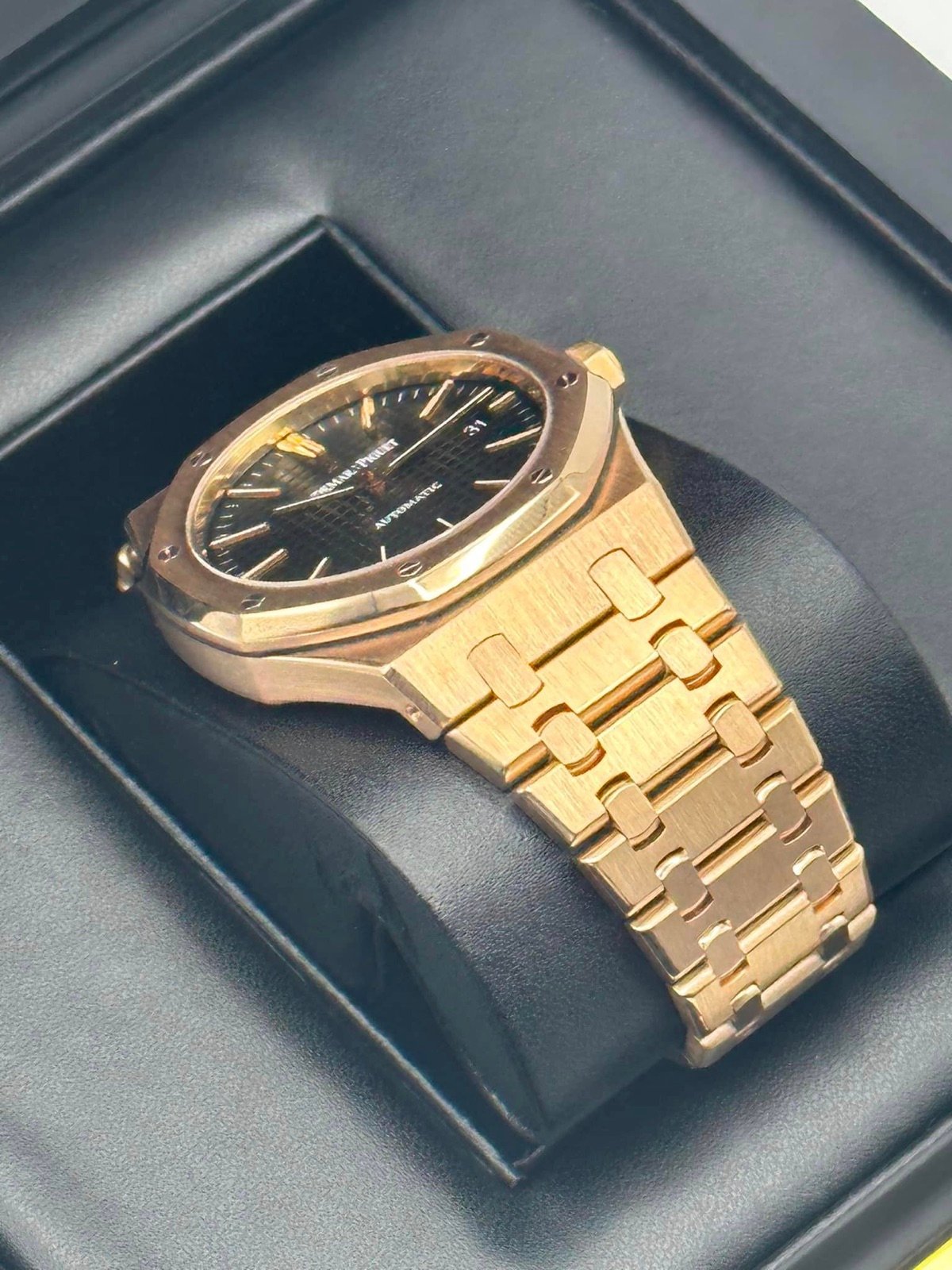 2013 Audemars Piguet Royal Oak 41mm 15400OR Rose Gold Black Dial - Image 6