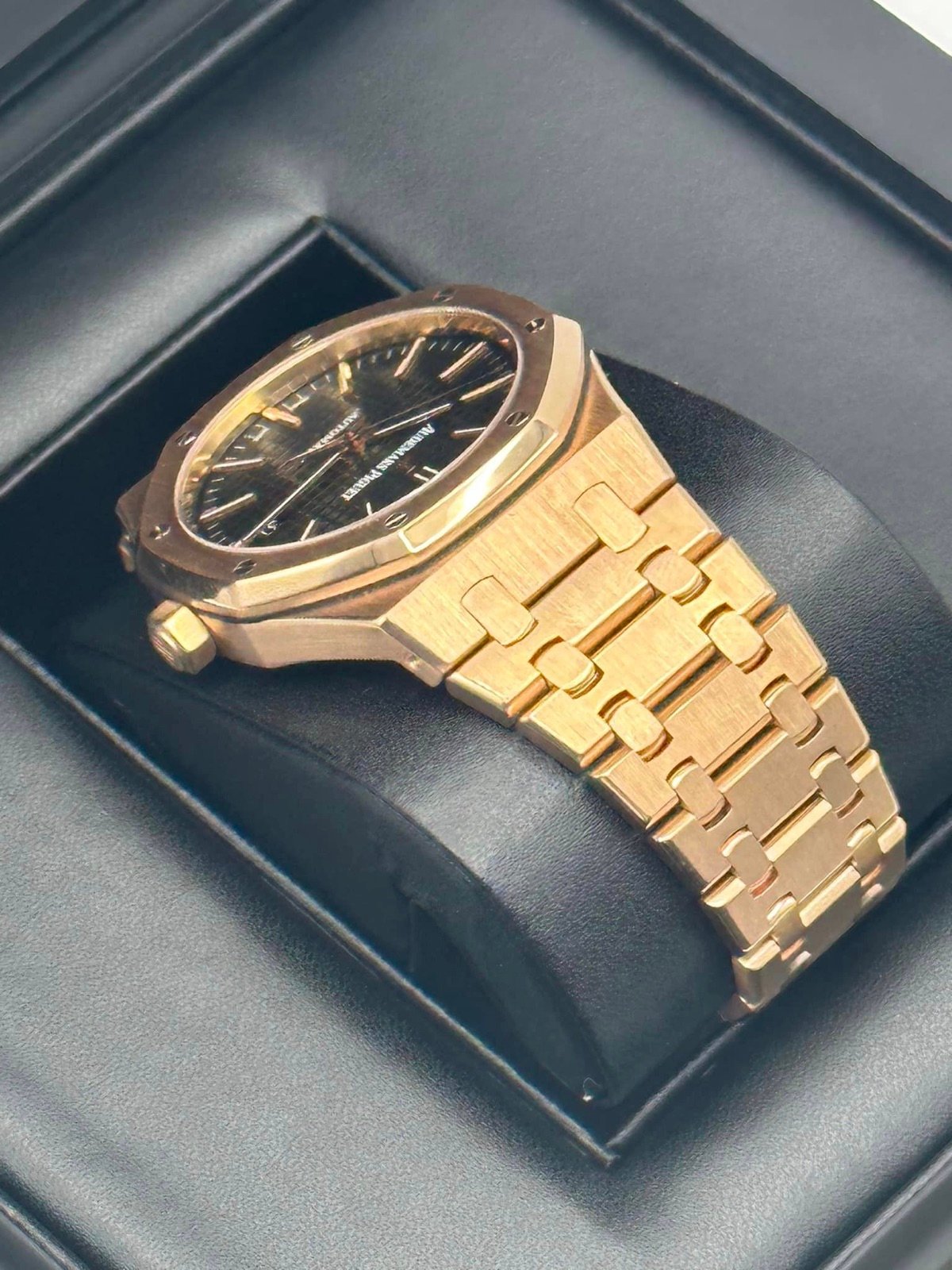 2013 Audemars Piguet Royal Oak 41mm 15400OR Rose Gold Black Dial - Image 8