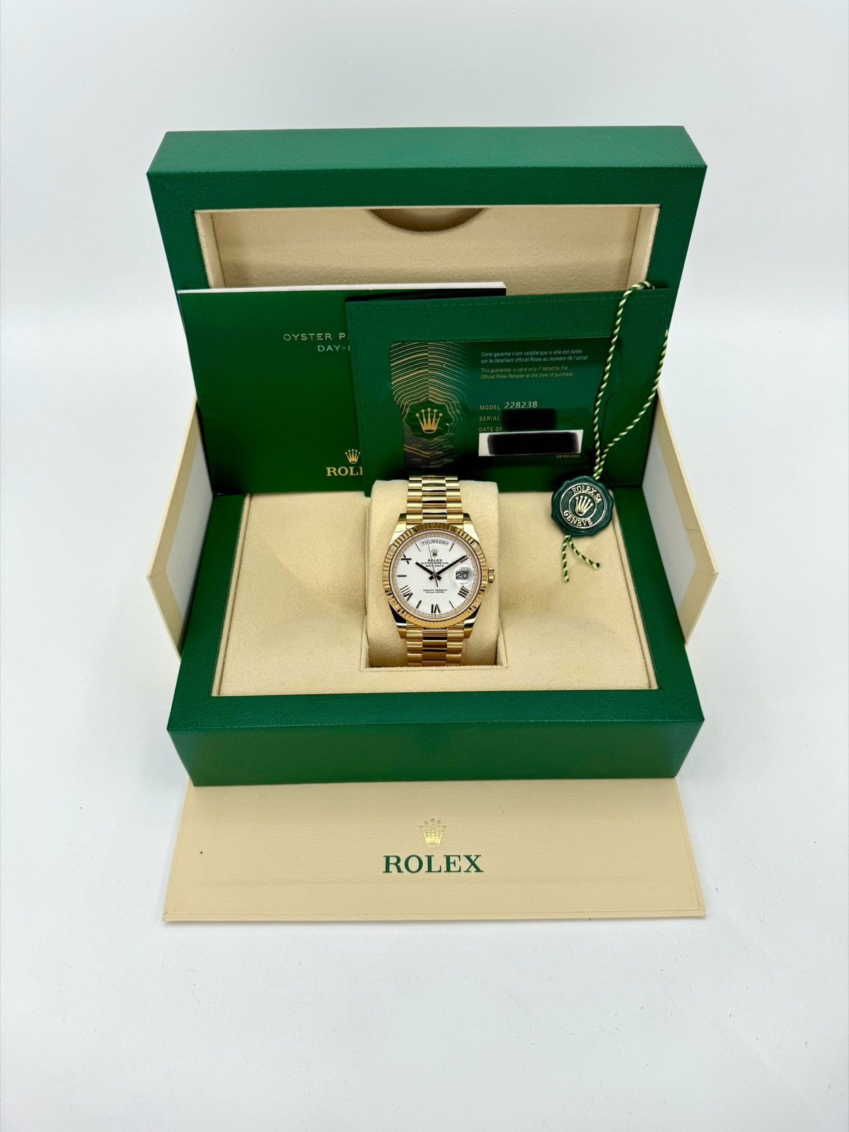 2022 Rolex Day-Date 40mm 228238 Presidential White Dial - Image 11