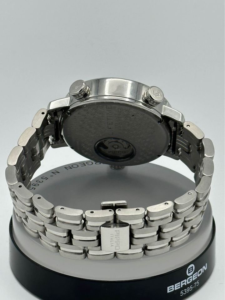 Pippo Perez Lifetime 43mm 012-0351 Pave Diamond Bezel White Dials - Image 4