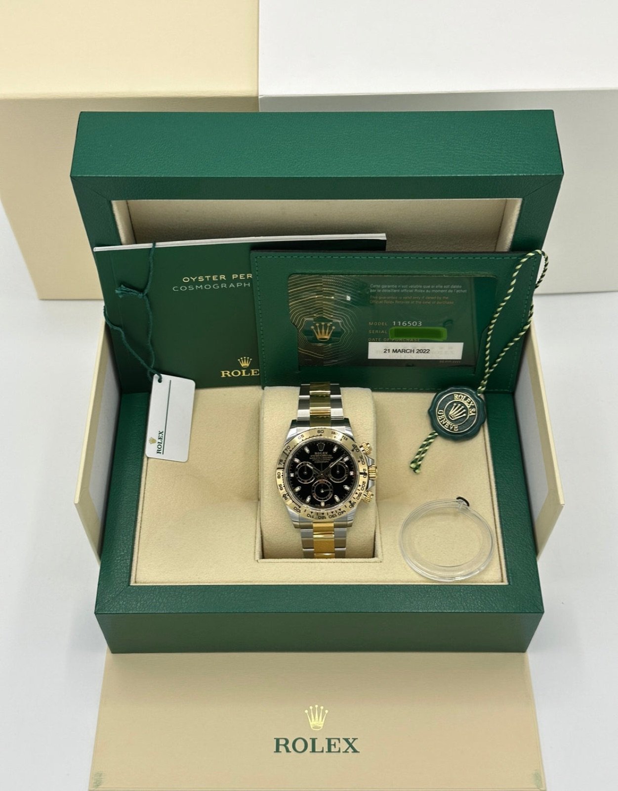 2022 Rolex Daytona 40mm 116503 Two-Tone Black Dial - Image 11