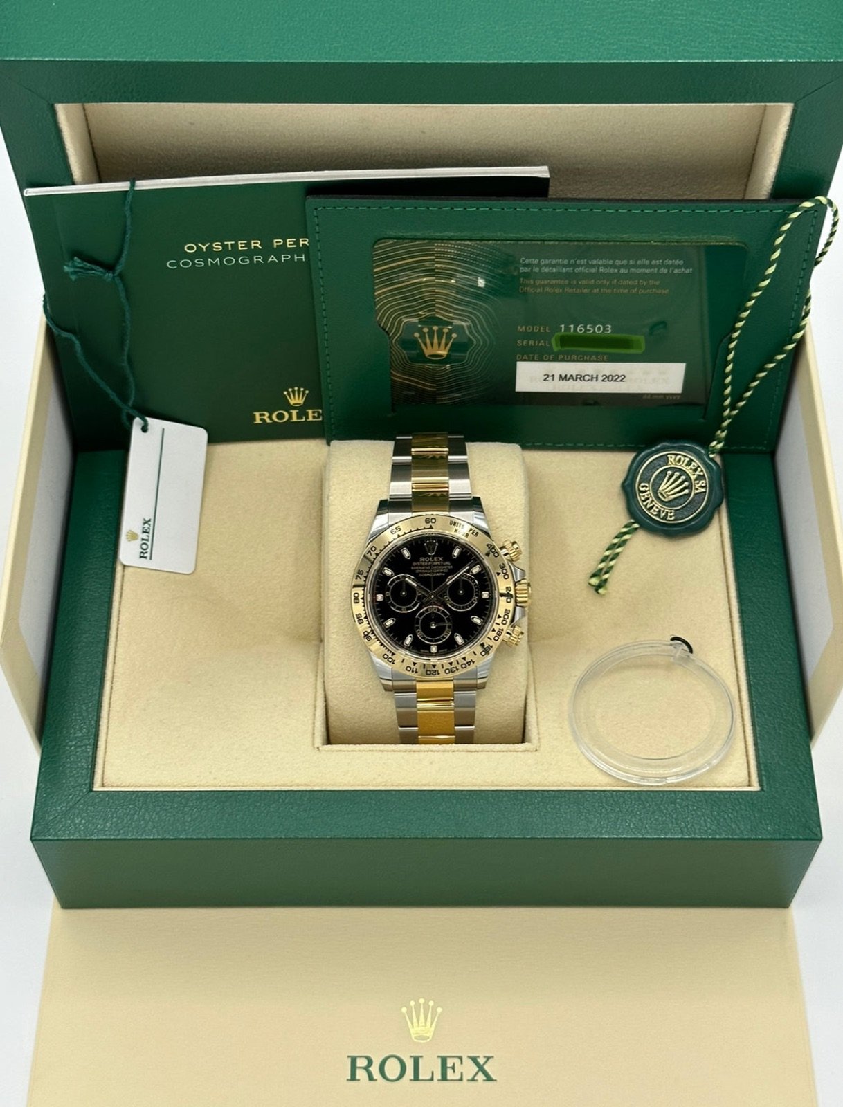 2022 Rolex Daytona 40mm 116503 Two-Tone Black Dial - Image 12