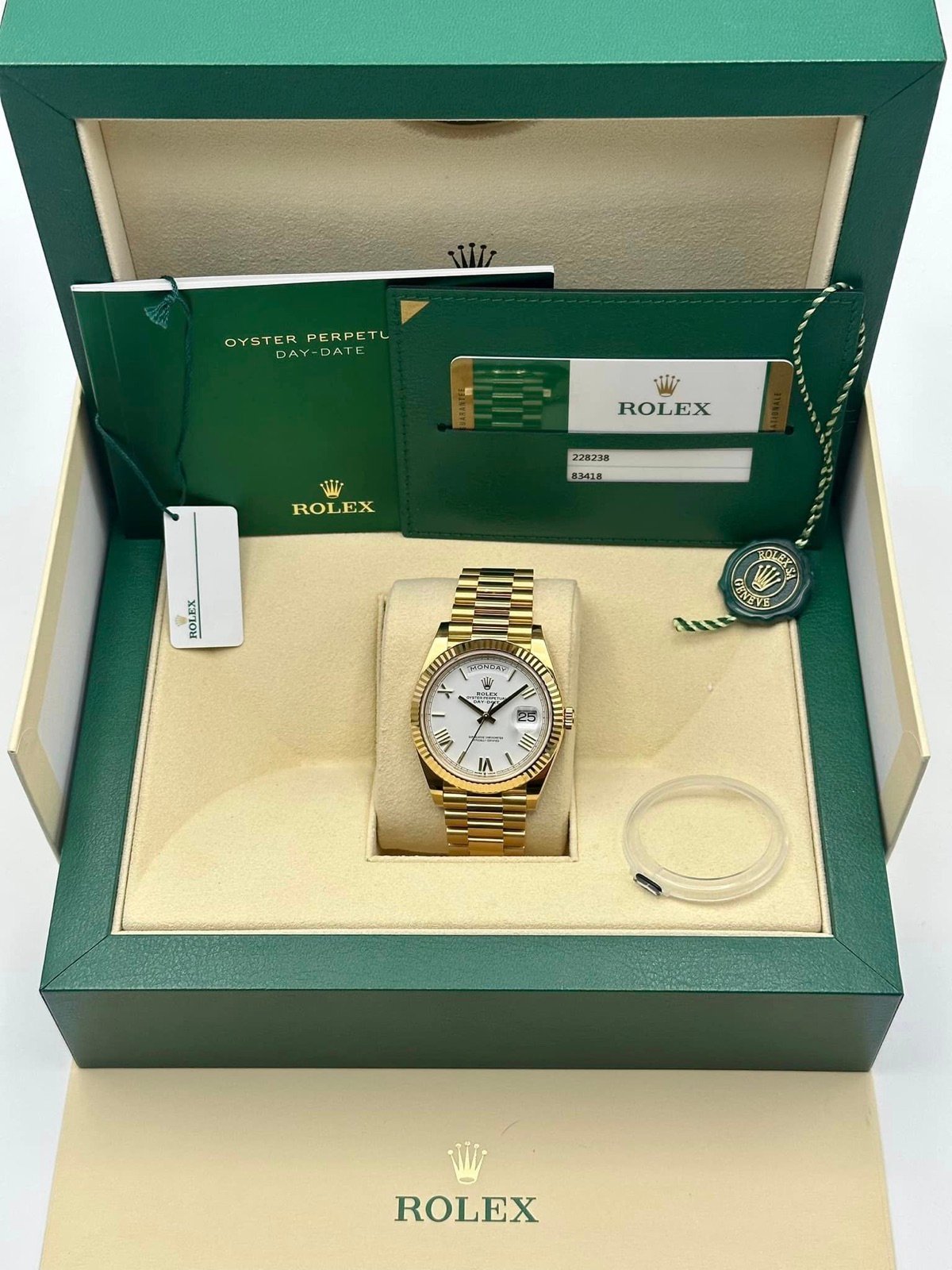 2019 Rolex Day-Date 40mm 228238 Presidential White Dial - Image 11