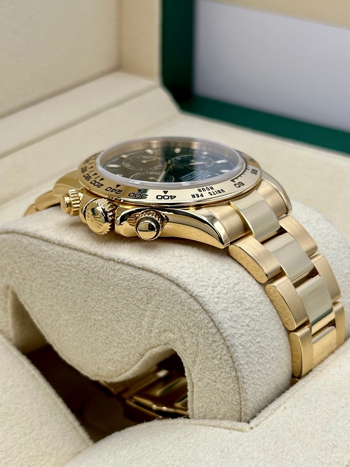 Rolex Daytona “John Mayer” 40mm 116508 Yellow Gold Green Dial - Image 8