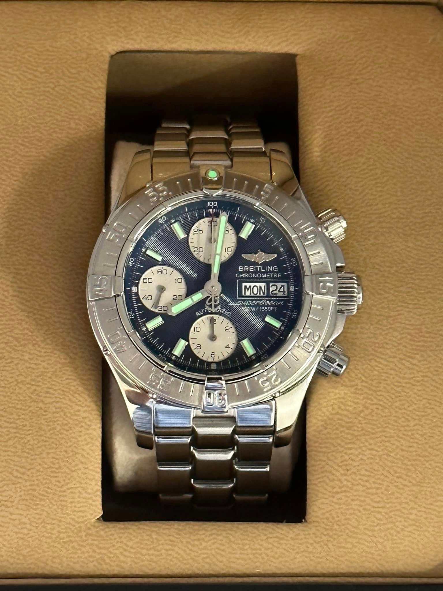 2004 Breitling Superocean Chrono. II 42mm A13340 Blue Dial - Image 2