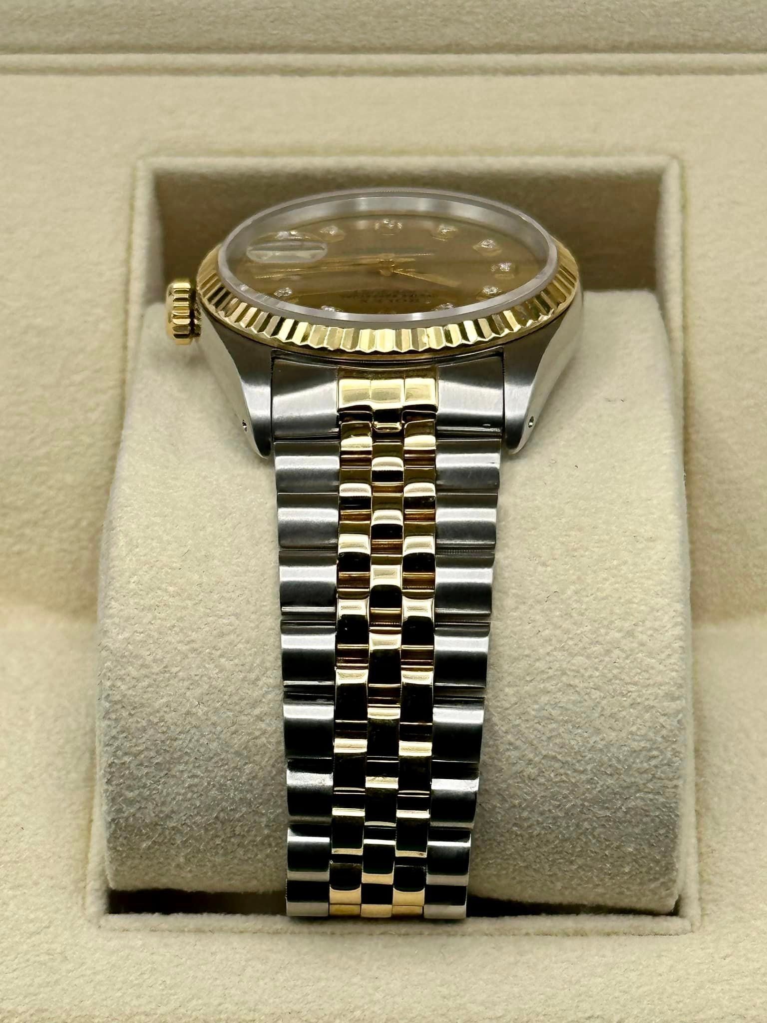 Rolex Datejust 36mm 16233 Two-Tone Jubilee Champagne Diamond Dial - Image 3
