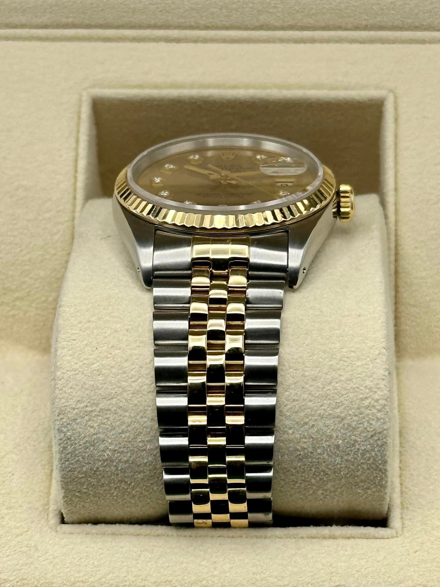 Rolex Datejust 36mm 16233 Two-Tone Jubilee Champagne Diamond Dial - Image 4