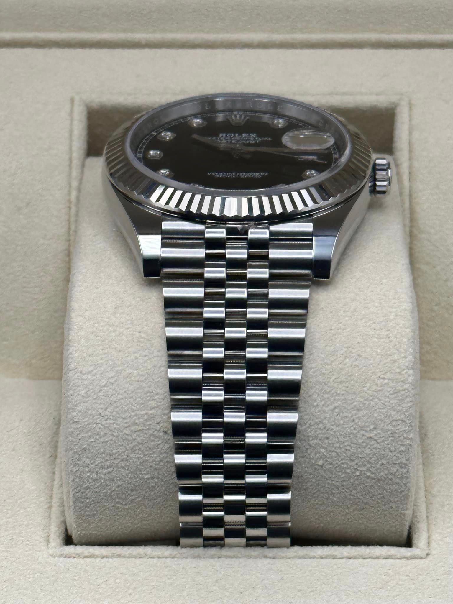 2019 Rolex Datejust 41mm 126334 Jubilee Black Diamond Dial - Image 3