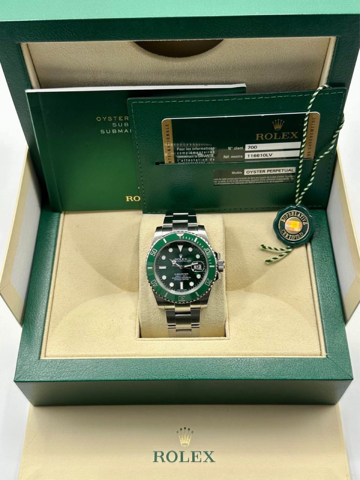 2014 Rolex Submariner “Hulk” 40mm 116610LV Oyster Green Dial - Image 11