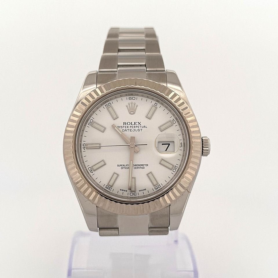 2013 Rolex Datejust II 41mm 116334 Oyster White Stick Dial - Image 2