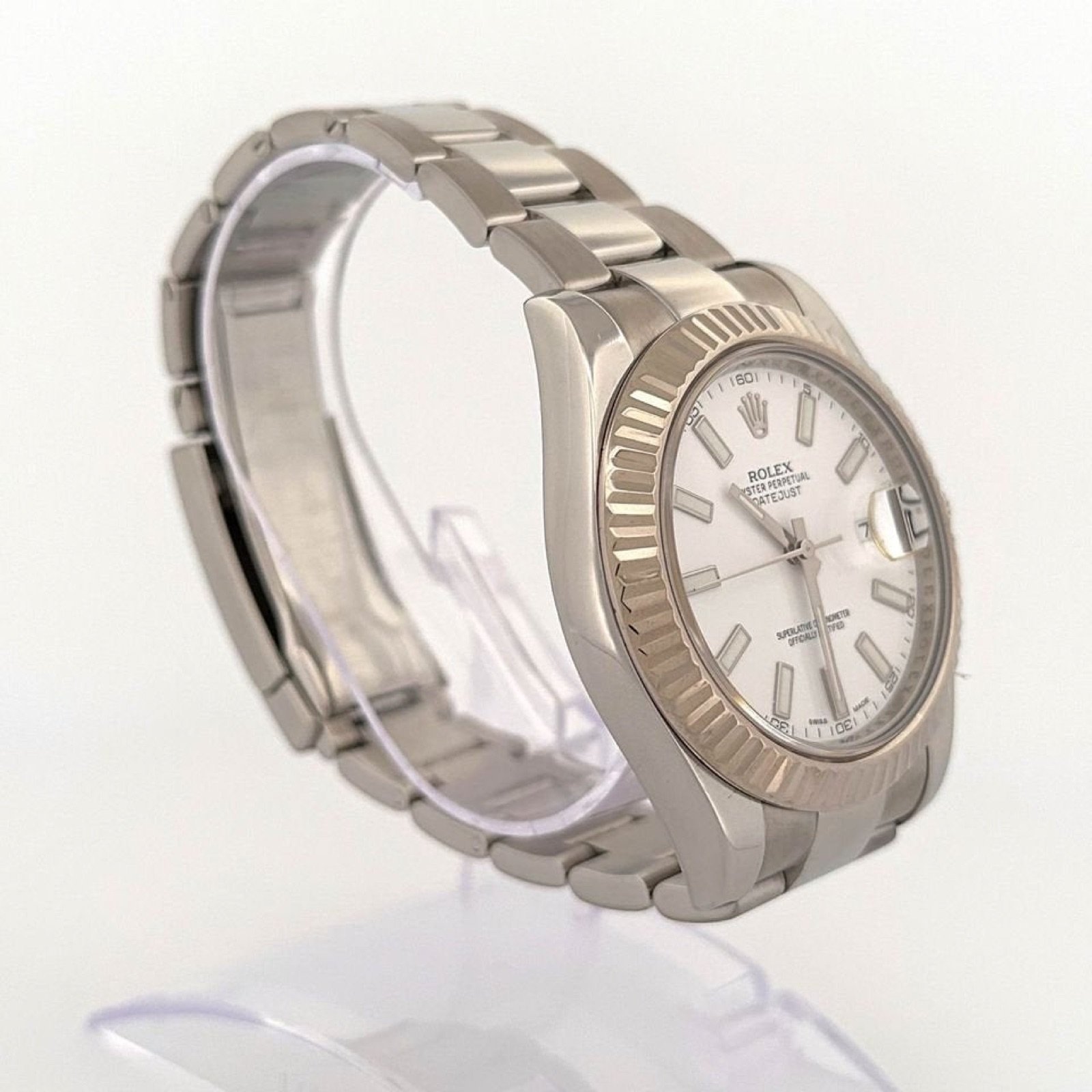 2013 Rolex Datejust II 41mm 116334 Oyster White Stick Dial - Image 5