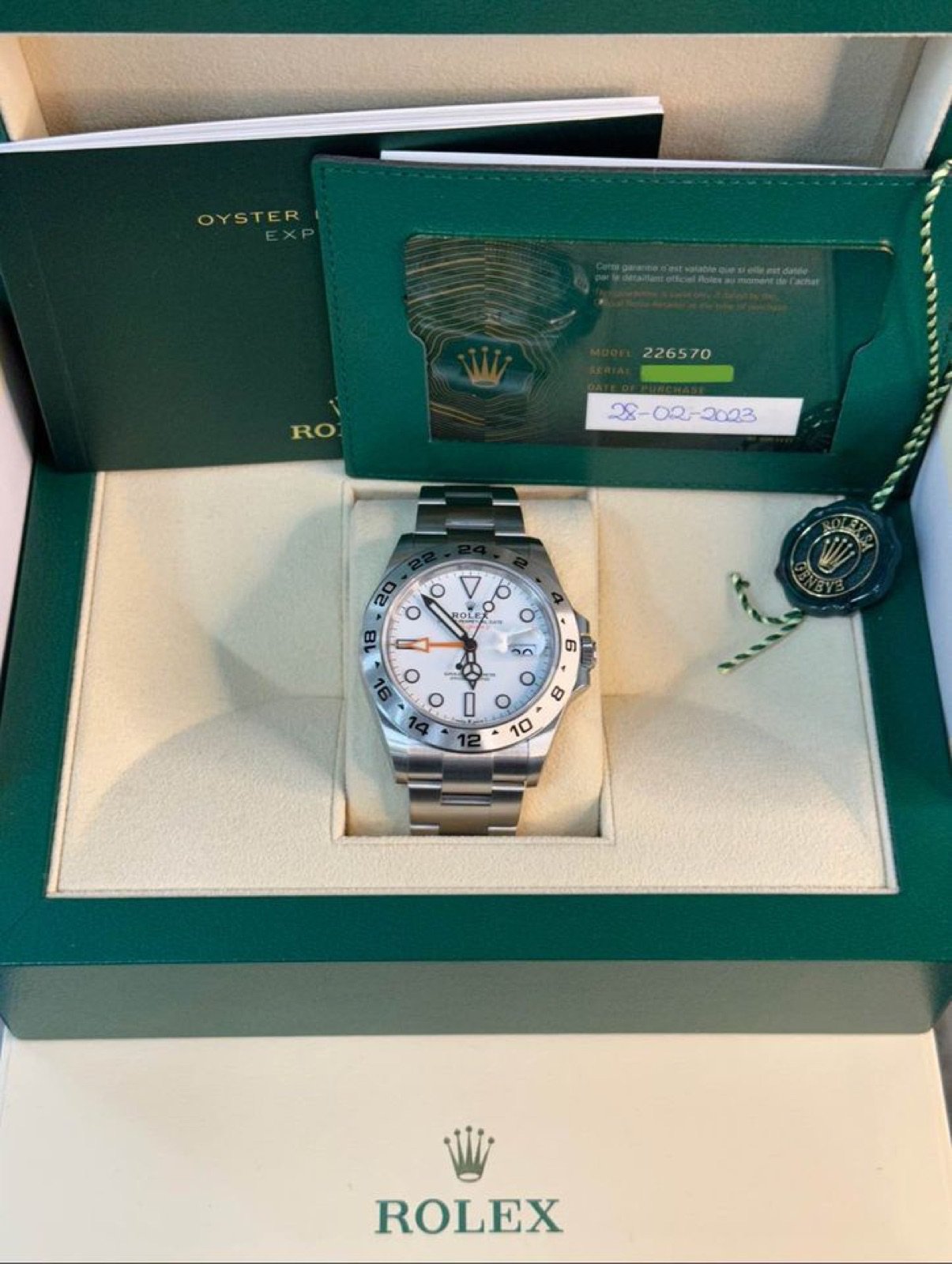 2023 Rolex Explorer II 42mm 226570 White Polar Dial (Unworn) - Image 5